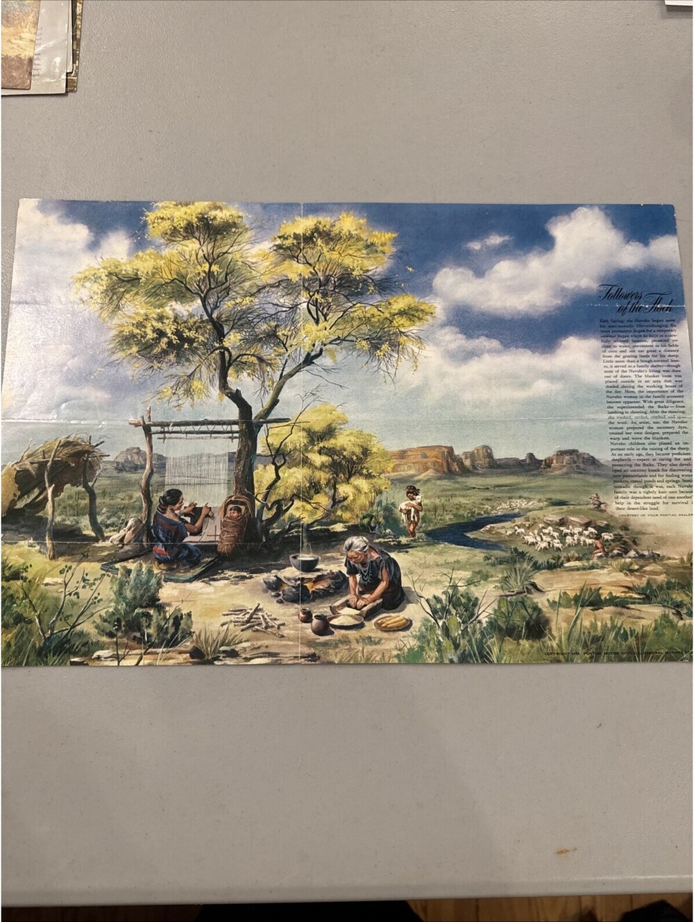 VINTAGE 1953 NATIVE AMERICAN THEMED PROMO POSTERS BY PONTIAC MOTORS